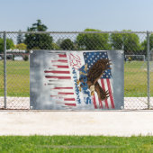 A bold, distressed illustration of a eagle banner (Insitu)