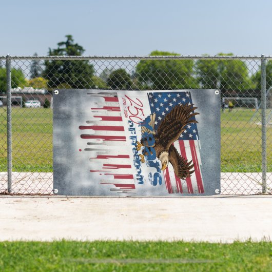 A bold, distressed illustration of a eagle banner (Insitu)