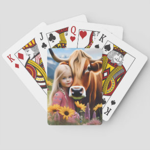 **"A Bond of the Highlands: A Child and her Cow"** Spielkarten