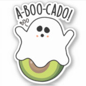 A-boo-cado Funny Avocado Pun Aufkleber (Vorderseite)