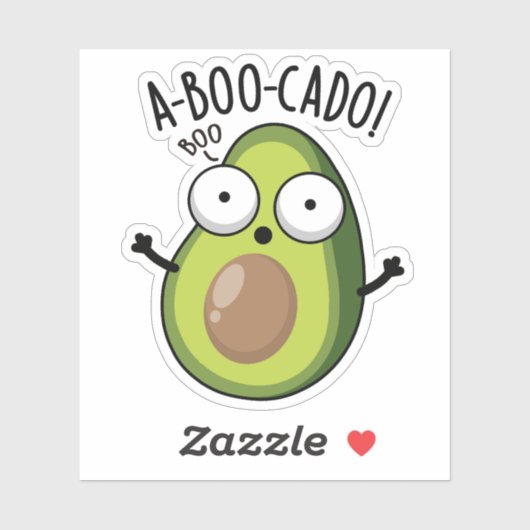 A-boo-cado Funny Avocado Scare Puns Aufkleber (Blatt)