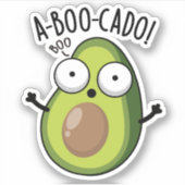 A-boo-cado Funny Avocado Scare Puns Aufkleber (Vorderseite)