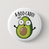A-boo-cado Funny Avocado Scare Puns Button (Vorderseite)