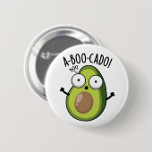 A-boo-cado Funny Avocado Scare Puns Button (Vorne & Hinten)