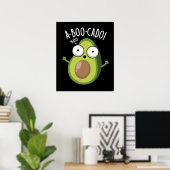 A-boo-cado Funny Avocado Scare Puns Dark BG Poster (Heimbüro)