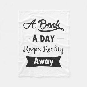 A Book A Day Keeps Reality Away Fleecedecke