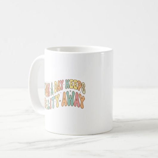 A Book A Day Keeps Reality Away Kaffeetasse (Vorderseite Links)