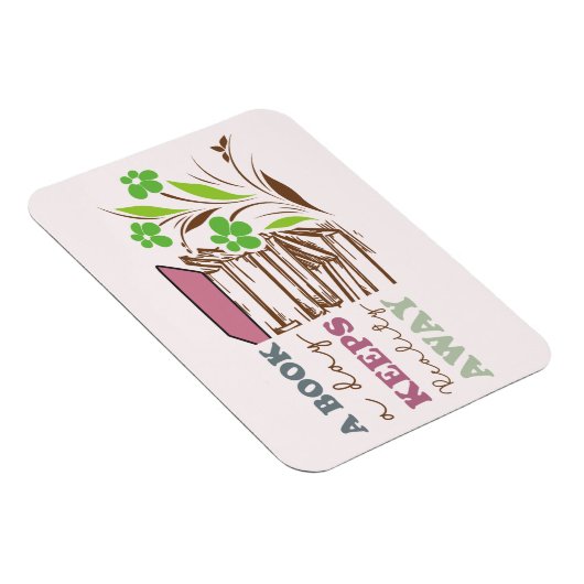 A Book A Day Keeps Reality Away Magnet (Rechte Seite)