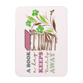 A Book A Day Keeps Reality Away Magnet (Vertikal)