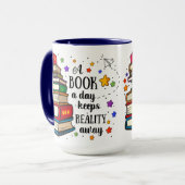 A Book A Day Keeps Reality Away Tasse (Vorderseite Links)