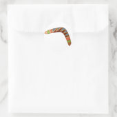 A boomerang runder aufkleber (Tasche)