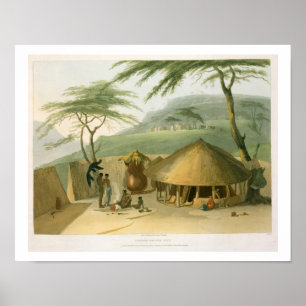 A Boosh-Wannah Hut, Platte 7 von "African Scenery Poster