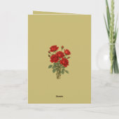 A Bouquet Of Red Roses Vector Art Illustration Karte (Rückseite)