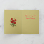 A Bouquet Of Red Roses Vector Art Illustration Karte (Innenseite)