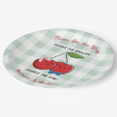 A Boy and Girl Twins Baby Shower Pappteller (Schrägansicht)