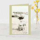 A Boy and His First Dog Karte (Gelbe Blume)
