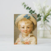 "A Boy as Pierrot" von Jean-Honore Fragonard Postkarte (Stehend Vorderseite)