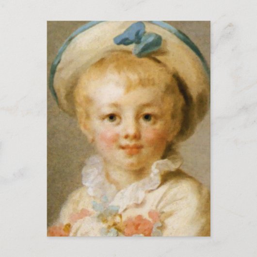 "A Boy as Pierrot" von Jean-Honore Fragonard Postkarte (Vorderseite)