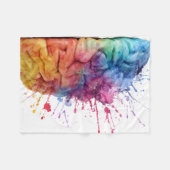 A brain divided between logical and creative sides fleecedecke (Vorderseite (Horizontal))