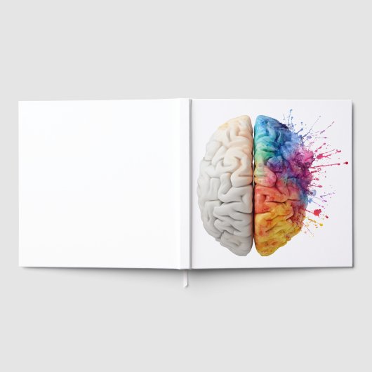 A brain divided between logical and creative sides gästebuch (Voll)