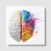 A brain divided between logical and creative sides gästebuch (Vorderseite)