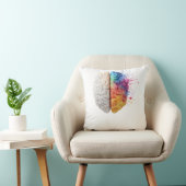 A brain divided between logical and creative sides kissen (Stuhl )