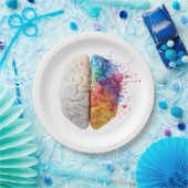 A brain divided between logical and creative sides pappteller (Party)