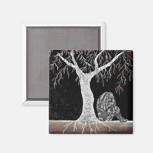 A Branch of Life to Contemplate Magnet (Vorderseite/Rückseite)