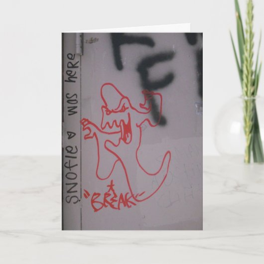 "A BREAK Ghost" Hallowe’en card Karte (Vorderseite)