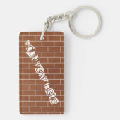 A Brick Wall Keychain - Your Text  Schlüsselanhänger (Rückseite)