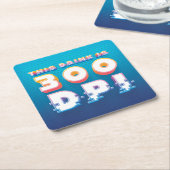 A bright, retro-digital coaster rechteckiger pappuntersetzer (angewinkelt)