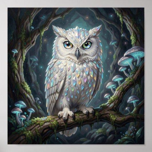 A brilliant white owl poster (Vorne)
