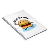 A-bun-dance Funny Dancing Burger Pun Notizblock (Rechte Seite)