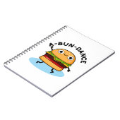 A-bun-dance Funny Dancing Burger Pun Notizblock (Linke Seite)