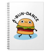 A-bun-dance Funny Dancing Burger Pun Notizblock (Vorderseite)