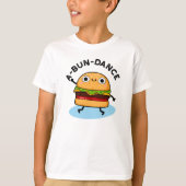 A-bun-dance Funny Dancing Burger Pun T-Shirt (Vorderseite)