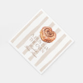 A Bun in the Oven Cinnamon Roll Theme Baby Shower Serviette (Ecke)