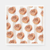 A Bun in the Oven Cinnamon Roll Theme Baby Shower Serviette (Vorderseite)