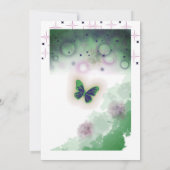 A Butterfly  Einladung (Rückseite)