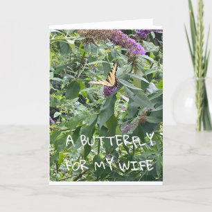 A **BUTTERFLY** FÜR MEINE **EHEFRAU** GEBURTSTAG KARTE