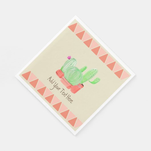 A Cactus Trio Paper Napkin Serviette (Ecke)