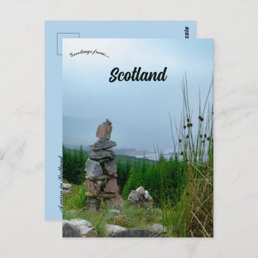 A Cairn in Scotland Postkarte (Vorne/Hinten)