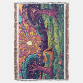 A camping design throw blanket decke (Vorderseite Vertikal)