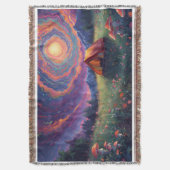 A camping scene throw blanket  decke (Vorderseite Vertikal)