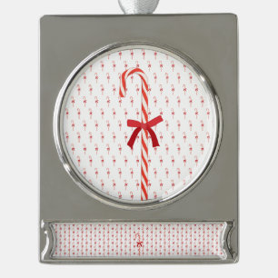 A Candy Cane Banner-Ornament Silber