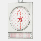 A Candy Cane Banner-Ornament Silber (Links)