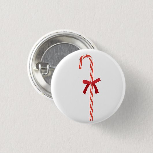 A Candy Cane Button (Vorne & Hinten)
