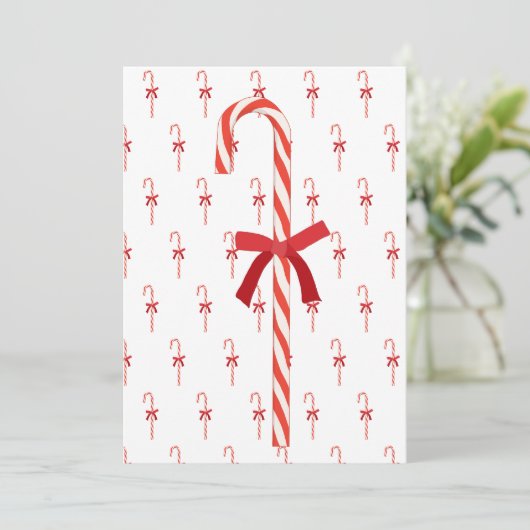 A Candy Cane Einladung (Stehend Vorderseite)