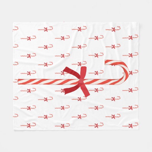 A Candy Cane Fleecedecke (Vorderseite (Horizontal))
