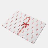 A Candy Cane Fußmatte (Schrägansicht)